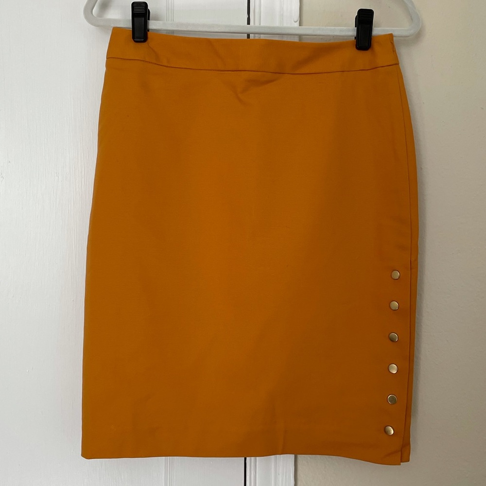 Mustard Yellow Pencil Skirt